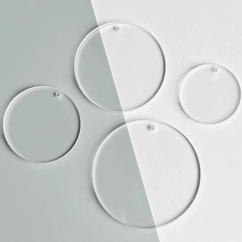 Clear Blank Acrylic Discs,Round Sheet with Hole 1/8" for Keychains, Hanging Jewelry kechain Label DIY Crafts
Clear Blank Acrylic Discs,Round Sheet with Hole 1/8" for Keychains, Hanging Jewelry kechain Label DIY Crafts