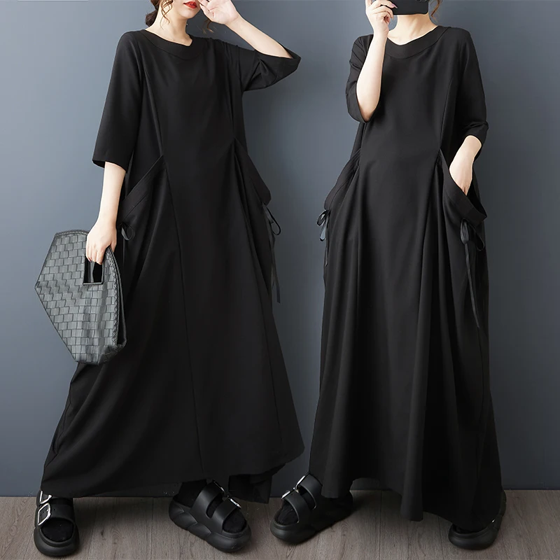 k Mountain Lazy Sle plus Size Dr Faionable 3/4 Sve Long Dr with Big kets Autumn New Arrival Women's Dr
k Mountain Lazy Sle plus Size Dr Faionable 3/4 Sve Long Dr with Big kets Autumn New Arrival Women's Dr