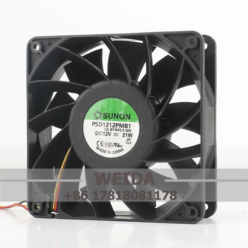 cooling fan New Sunon AC EC 12CM 12038 120X120X38MM violent high speed high volume PSD1212PMB1 2.B1945.F.GN DC 12V 21W
cooling fan New Sunon AC EC 12CM 12038 120X120X38MM violent high speed high volume PSD1212PMB1 2.B1945.F.GN DC 12V 21W
