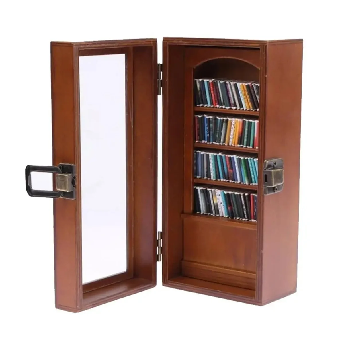 A04I Handmade Miniature Wooden Bookshelf Figurine Statue Wooden Desktop Ornament Home Table with 80 Books
A04I Handmade Miniature Wooden Bookshelf Figurine Statue Wooden Desktop Ornament Home Table with 80 Books