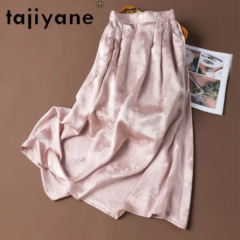 TAJIYANE 100% Mulberry Silk Skirts for Women Jacquard Satin Long Skirt Grey Pink Summer Skirts Woman Clothing 2026 юбка женская
TAJIYANE 100% Mulberry Silk Skirts for Women Jacquard Satin Long Skirt Grey Pink Summer Skirts Woman Clothing 2026 юбка женская