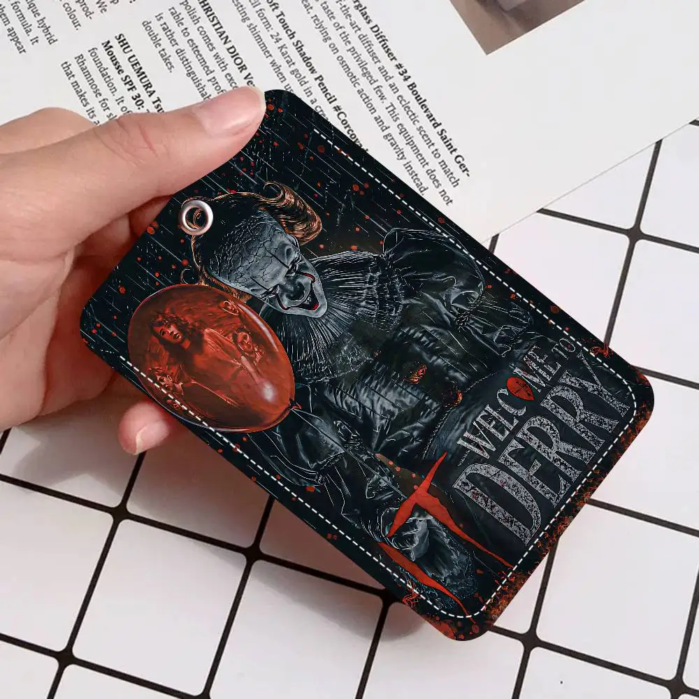 Movie I-It P-Pennywise Card Holders Student ID Card Protective Cover Cases Student Campus Access Cards Key Chain Anti-lost
Movie I-It P-Pennywise Card Holders Student ID Card Protective Cover Cases Student Campus Access Cards Key Chain Anti-lost