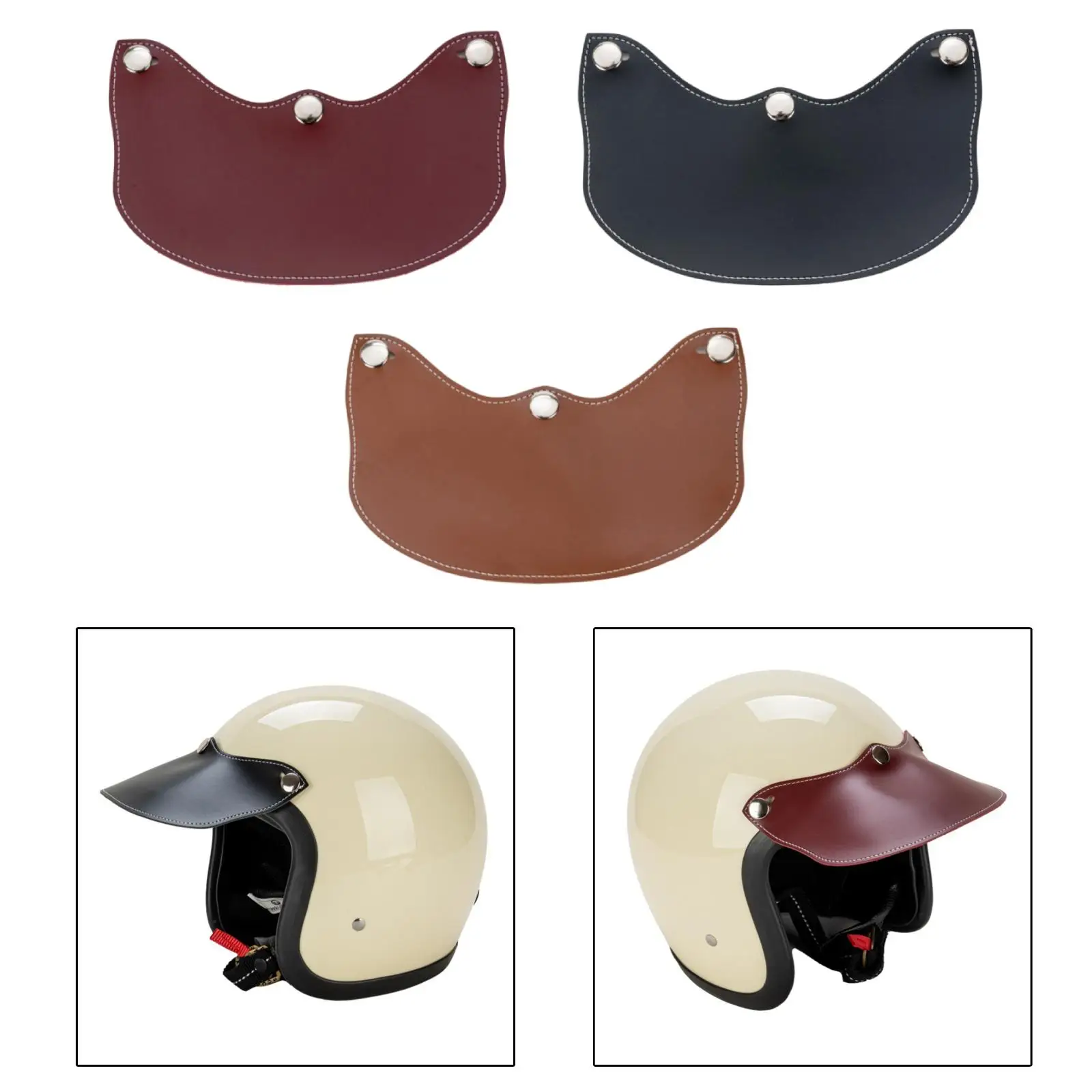 Helmet Visor, Men Women, Replaces Part, 3 Snap Button Sun Protection, High Performance, Accessories, Helmet Brim PU Leather
Helmet Visor, Men Women, Replaces Part, 3 Snap Button Sun Protection, High Performance, Accessories, Helmet Brim PU Leather
