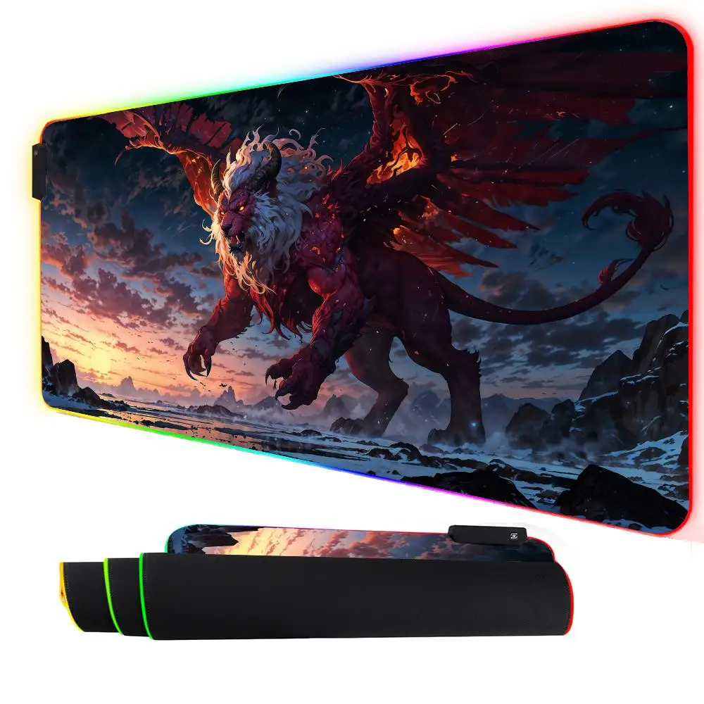 RGB коврик для мыши Fantasy Lion Design игровой коврик резиновый противоскользящий настольный коврик со светодиодной подсветкой игровая клавиатура коврик для мыши геймер аксессуары для ПК
RGB коврик для мыши Fantasy Lion Design игровой коврик резиновый противоскользящий настольный коврик со светодиодной подсветкой игровая клавиатура коврик для мыши геймер аксессуары для ПК