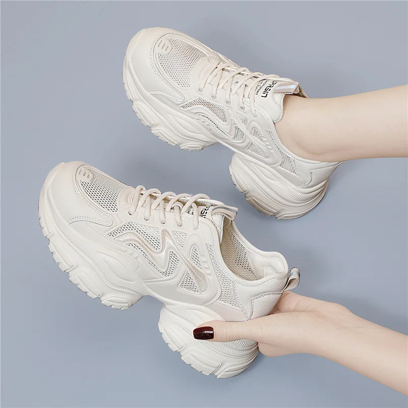 Women's Dad Shoes Thick Sole Breathable Mesh Single Net Sports Sneakers Spring Season Casual Style Comfortable Wear
Women's Dad Shoes Thick Sole Breathable Mesh Single Net Sports Sneakers Spring Season Casual Style Comfortable Wear