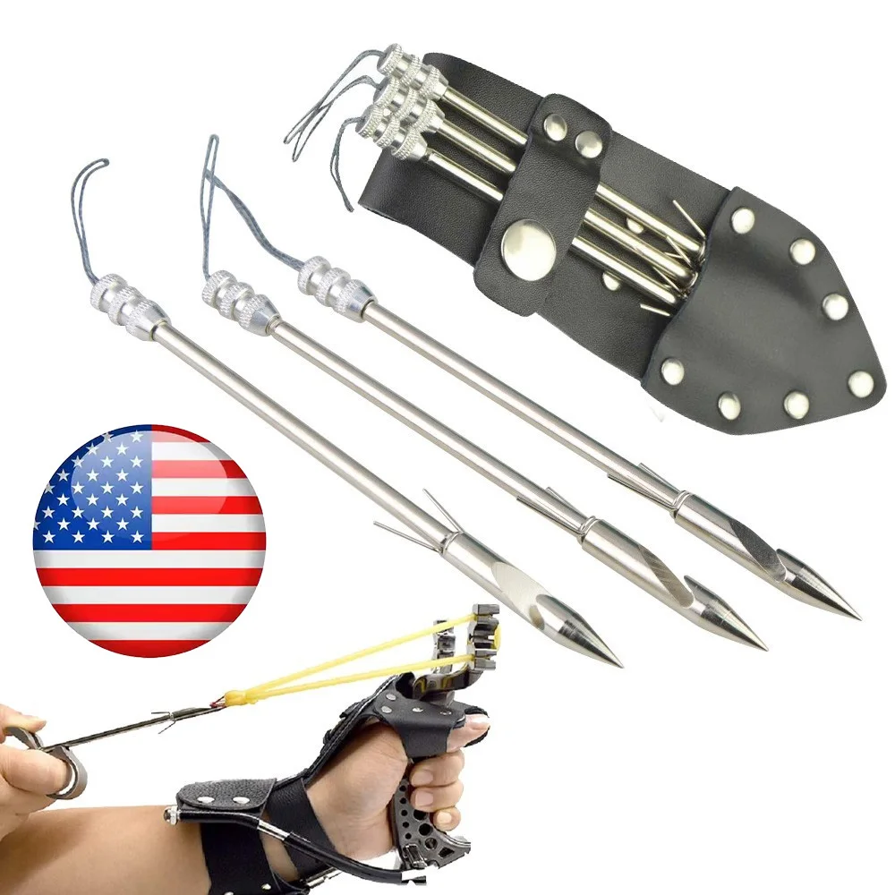 1PC Quiver and 6PCS Dart Hunting Fishing Stainless Steel Slingshot Silver Fish Dart for Archery Camping Outdoor Sports Accessory
1PC Quiver and 6PCS Dart Hunting Fishing Stainless Steel Slingshot Silver Fish Dart for Archery Camping Outdoor Sports Accessory
