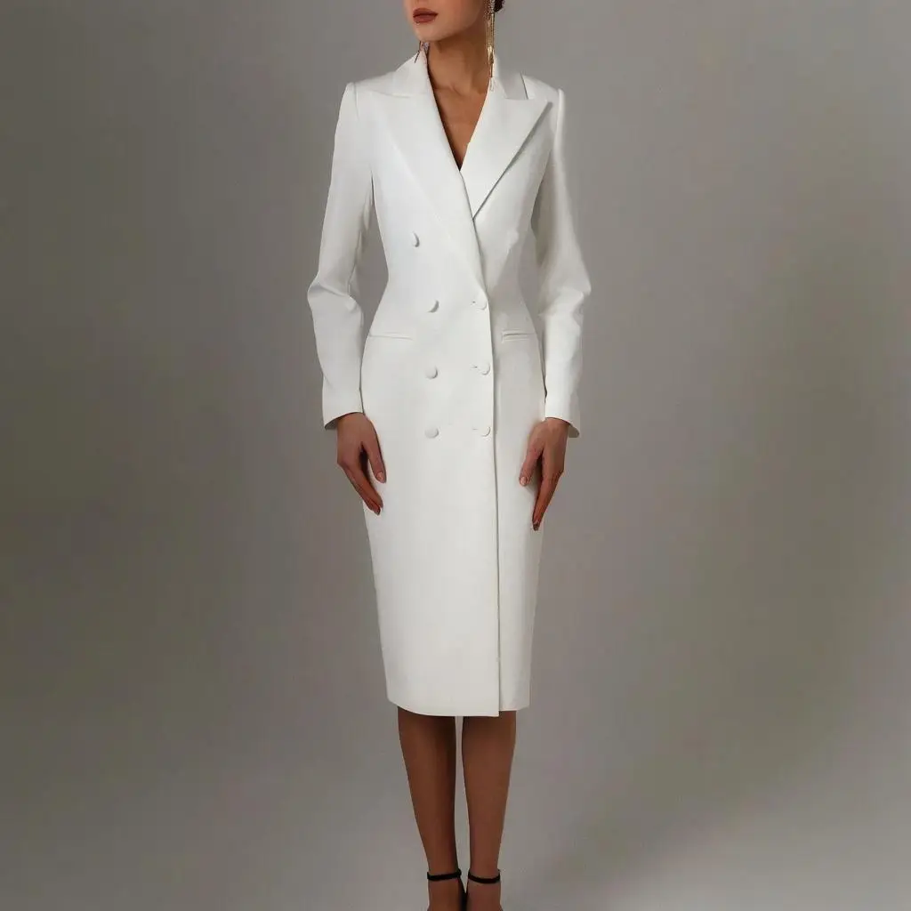 Women Long Suit Blazer Satin Collar Jacket Coat Full Length Blazer Lady Dress Outwear Customized
Women Long Suit Blazer Satin Collar Jacket Coat Full Length Blazer Lady Dress Outwear Customized