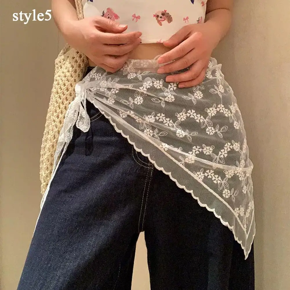 Women's Korean Triangle Lace Short Skirt One-Piece Belted Overlap Curtain Skirt Aprons Retro Sweet Flower Hair Scarf Headscarf
Women's Korean Triangle Lace Short Skirt One-Piece Belted Overlap Curtain Skirt Aprons Retro Sweet Flower Hair Scarf Headscarf