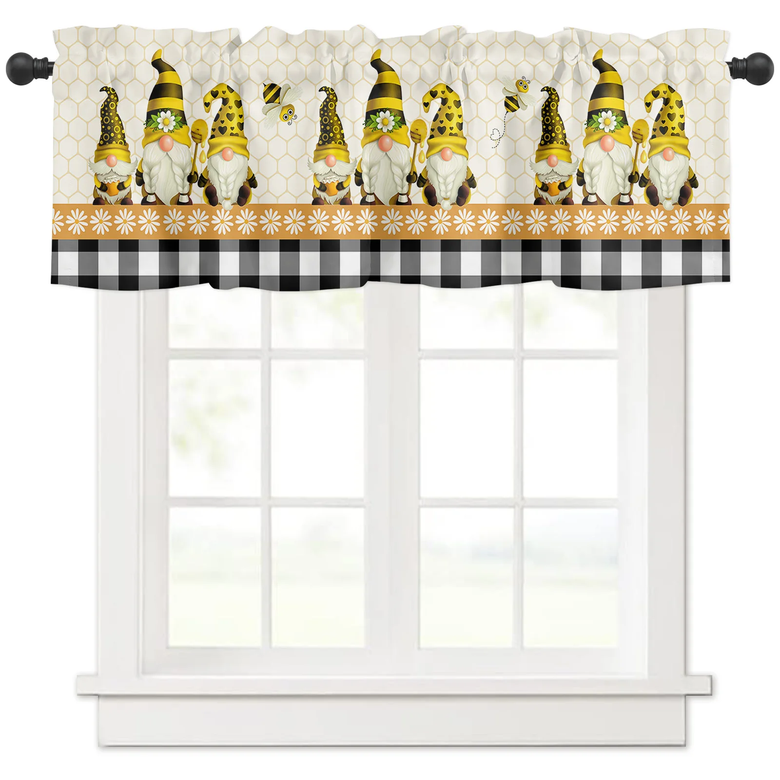 ZEDLIYU Valances for Windows Kitchen Living Room Small Window Valance Gnome Bee 1 Panel
ZEDLIYU Valances for Windows Kitchen Living Room Small Window Valance Gnome Bee 1 Panel
