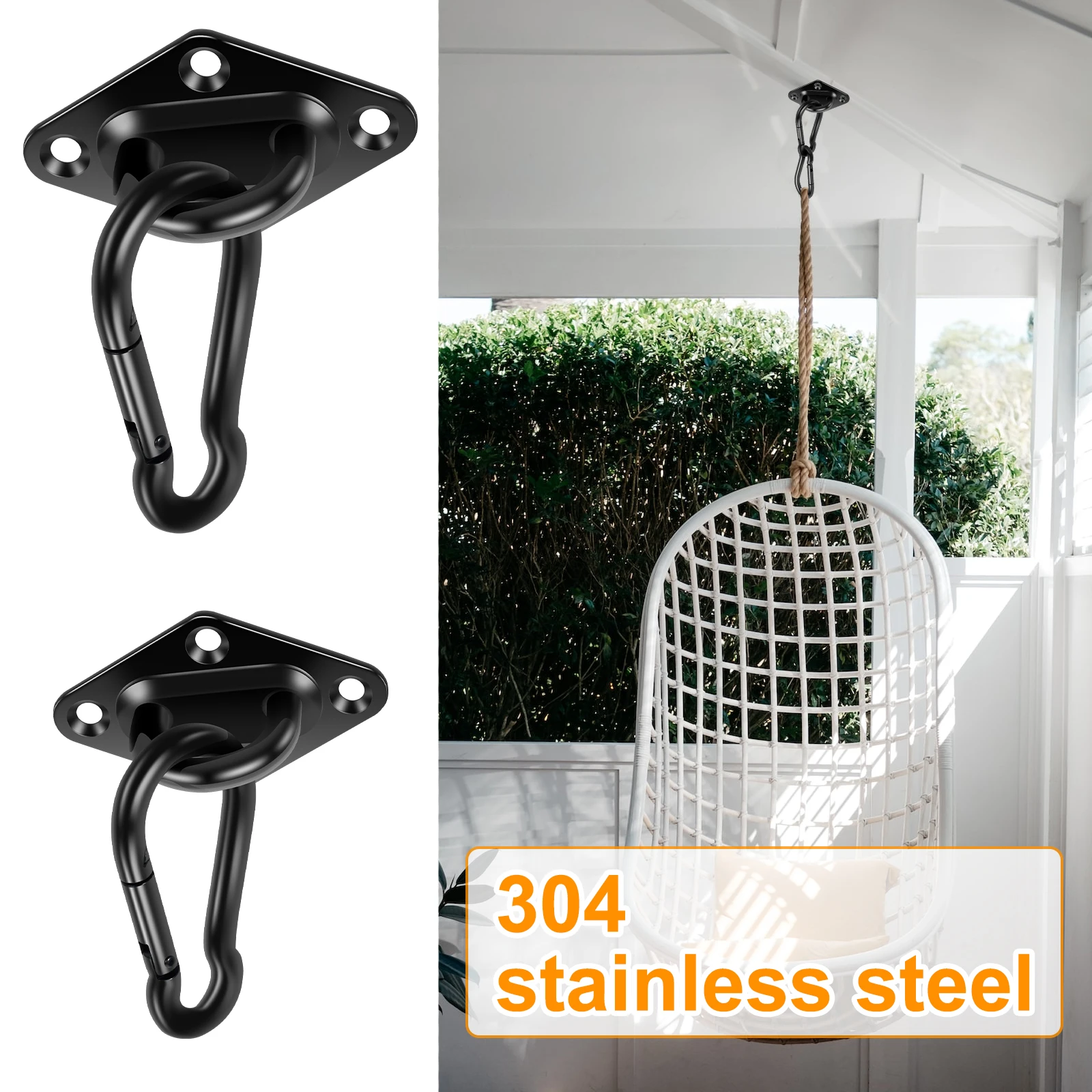 2Pcs Hammock Hooks Hanging Kit M6 M8 304 Stainless Steel Ceiling Hanging Kit Sun Shade Sail Hardware Set for Garden Patio
2Pcs Hammock Hooks Hanging Kit M6 M8 304 Stainless Steel Ceiling Hanging Kit Sun Shade Sail Hardware Set for Garden Patio