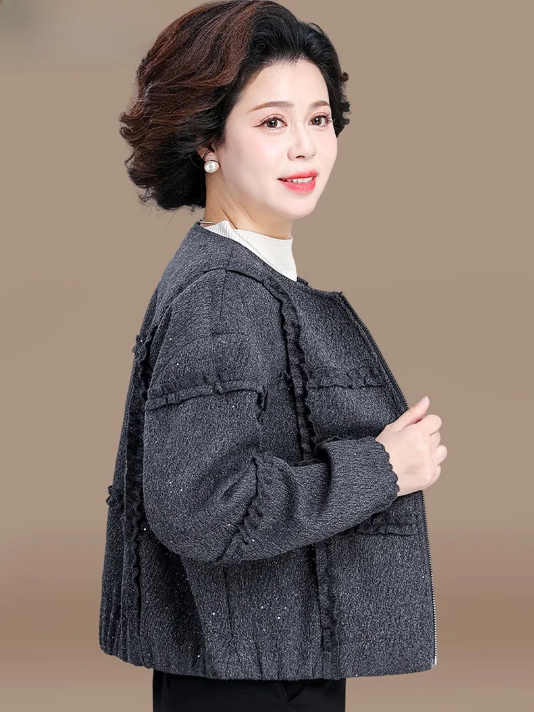 Ele Lady Brand Women's Spring Autumn Jaet ort Sle Zipper Closure Faionable Loose Fit Polyester Fiber Coat
Ele Lady Brand Women's Spring Autumn Jaet ort Sle Zipper Closure Faionable Loose Fit Polyester Fiber Coat