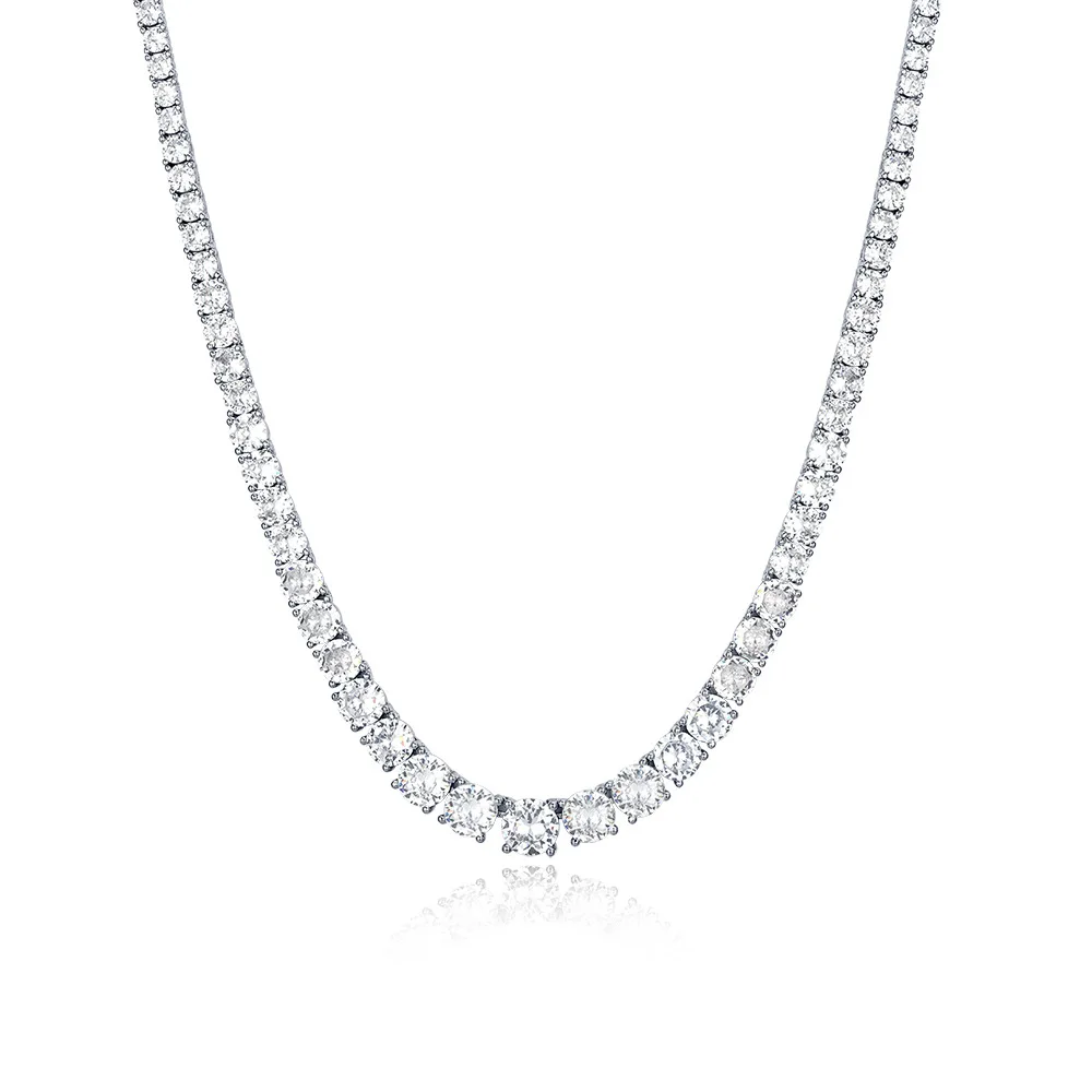 EUREKA Moissanite Tennis Necklace for Woman Wedding Jewely with Certificate 925 Sterling Sliver Plated 18k White Gold Necklace
EUREKA Moissanite Tennis Necklace for Woman Wedding Jewely with Certificate 925 Sterling Sliver Plated 18k White Gold Necklace