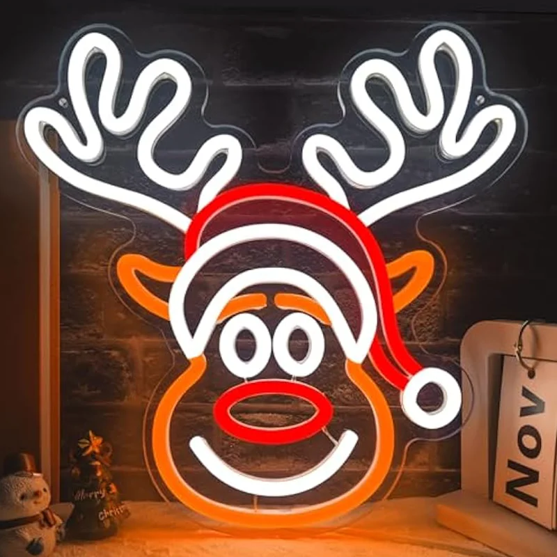 kzjspn Christmas Elk Neon Sign Dimmable LED Christmas Cute Neon Lights Suitable for Bedroom Children's Gifts Holiday Party Decor
kzjspn Christmas Elk Neon Sign Dimmable LED Christmas Cute Neon Lights Suitable for Bedroom Children's Gifts Holiday Party Decor