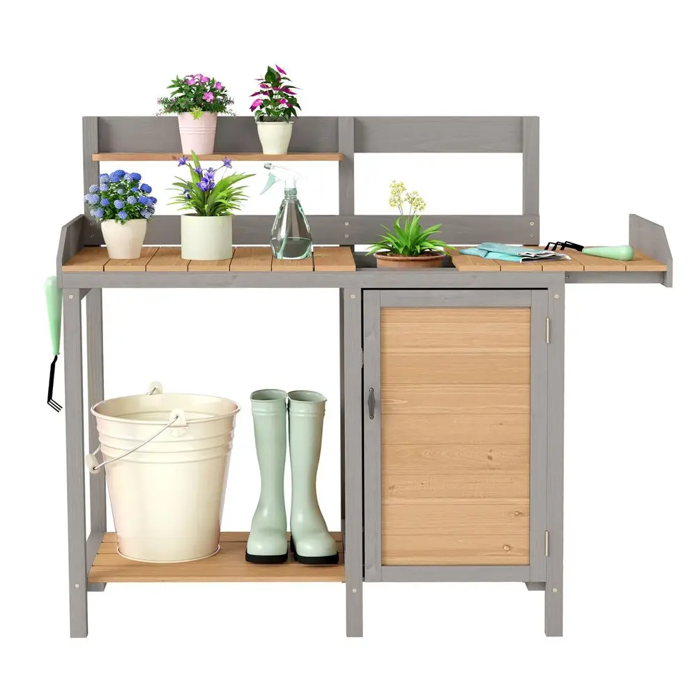 Potting Bench Table with Sink,Outdoor Garden Table Work Bench with Storage, Workstation for Outside Lawn Patio
Potting Bench Table with Sink,Outdoor Garden Table Work Bench with Storage, Workstation for Outside Lawn Patio