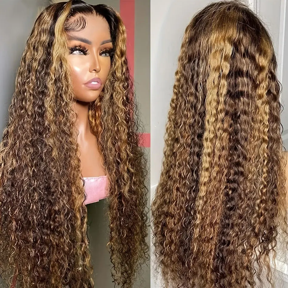 4/27 Highlight Wig Human Hair Deep Wave 13x6 Hd Lace Frontal Wig 200% Density Ombre Honey Blonde Brown Curly Human Hair Wig
4/27 Highlight Wig Human Hair Deep Wave 13x6 Hd Lace Frontal Wig 200% Density Ombre Honey Blonde Brown Curly Human Hair Wig