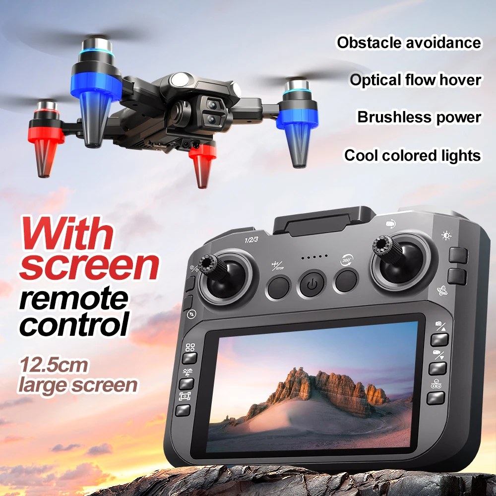 Aerial Drone M9 Brushless Optical Flow Obstacle Avoidance Aircraft 4.3-inch Screen Remote-Controlled Headless Mode Dual Cameras
Aerial Drone M9 Brushless Optical Flow Obstacle Avoidance Aircraft 4.3-inch Screen Remote-Controlled Headless Mode Dual Cameras