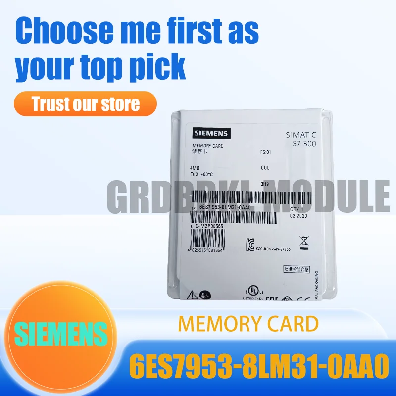 New Original SIEMENS 6ES7953-8LM31-0AA0 6ES7 953-8LM31-0AA0 S7 Micro Memory Card
New Original SIEMENS 6ES7953-8LM31-0AA0 6ES7 953-8LM31-0AA0 S7 Micro Memory Card