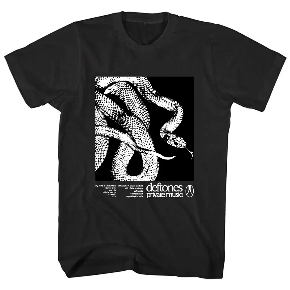 Private Music Tracklist Tees Deftones Rock Band Printing T-shirt Cotton Loose Short Sleeve T Shirt Women Men Unisex Streetwear
Private Music Tracklist Tees Deftones Rock Band Printing T-shirt Cotton Loose Short Sleeve T Shirt Women Men Unisex Streetwear