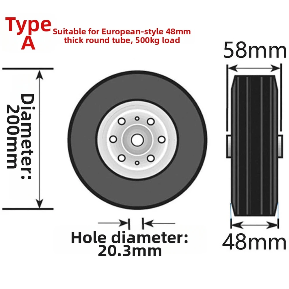 Trailer Wheel Replacement for RV Jack Stands 8 Inch Diameter 48mm Rim Width 20.3 mm Hub Bore Robust Iron and Rubber Construction
Trailer Wheel Replacement for RV Jack Stands 8 Inch Diameter 48mm Rim Width 20.3 mm Hub Bore Robust Iron and Rubber Construction