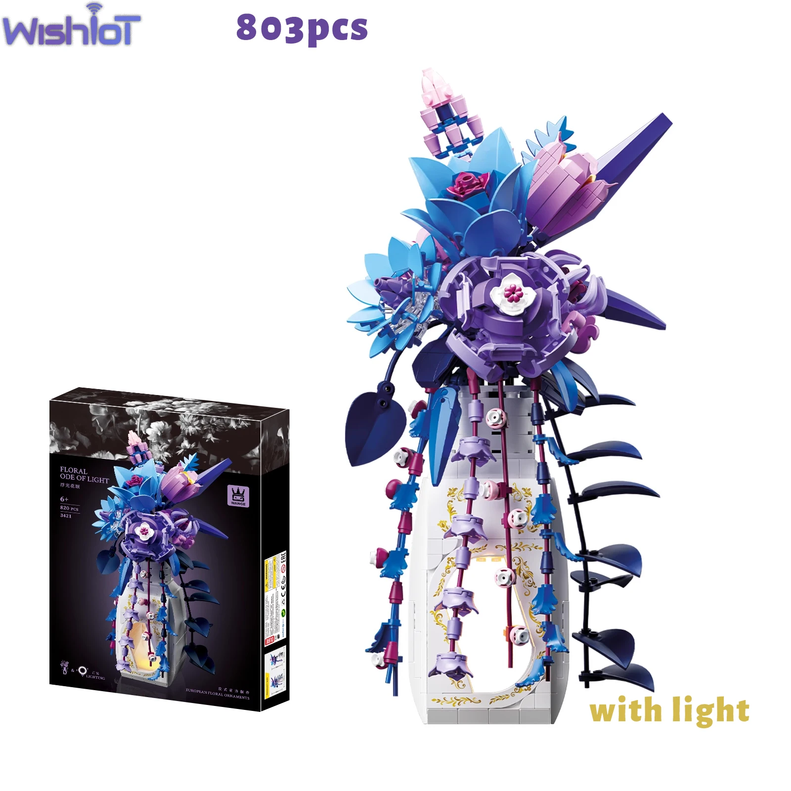 820 шт., цветочные строительные блоки «Ода света», букет цветов с вазой, фиолетовая роза, домашний декор, игрушки, романтические подарки для мам и девочек
820 шт., цветочные строительные блоки «Ода света», букет цветов с вазой, фиолетовая роза, домашний декор, игрушки, романтические подарки для мам и девочек