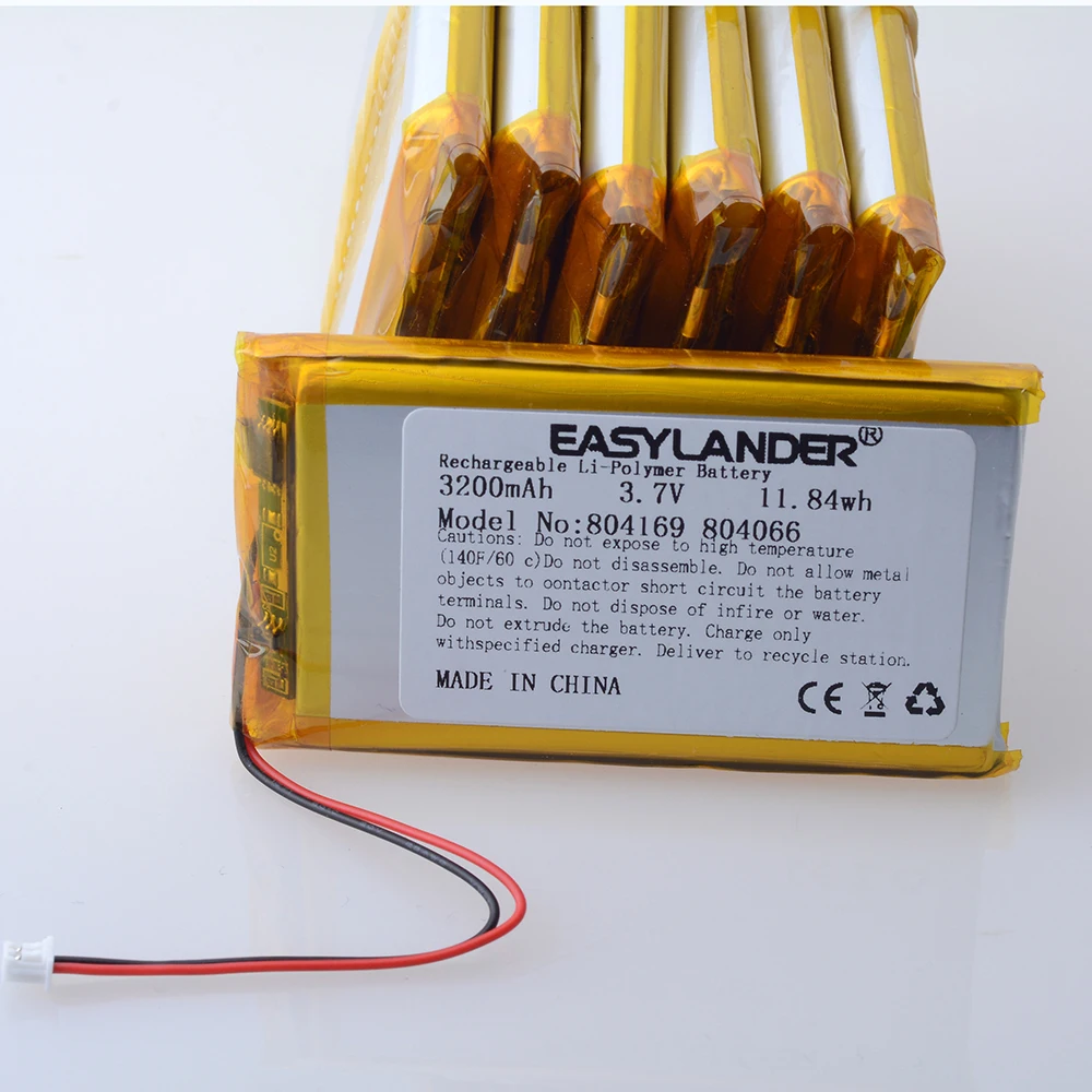 804169 Lithium Polymer Battery For 804066 3.7V 3200mAh For Open source console R36S Game machine battery
804169 Lithium Polymer Battery For 804066 3.7V 3200mAh For Open source console R36S Game machine battery