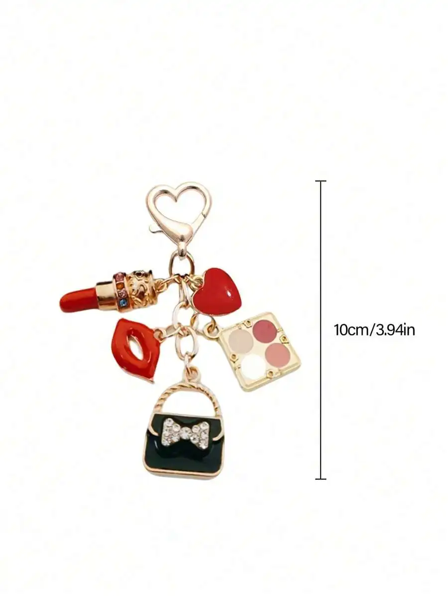 Elegant Enamel Makeup Keychain For Women With Lipstick Heart Eyeshadow Handbag Charm
Elegant Enamel Makeup Keychain For Women With Lipstick Heart Eyeshadow Handbag Charm