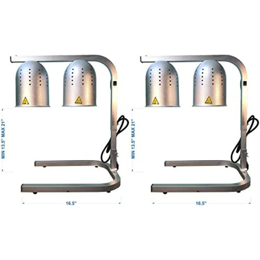 Commercial portable W62 heat lamp food warmer for buffet service, stainless steel body, black finish, dual-bulb adjustable
Commercial portable W62 heat lamp food warmer for buffet service, stainless steel body, black finish, dual-bulb adjustable