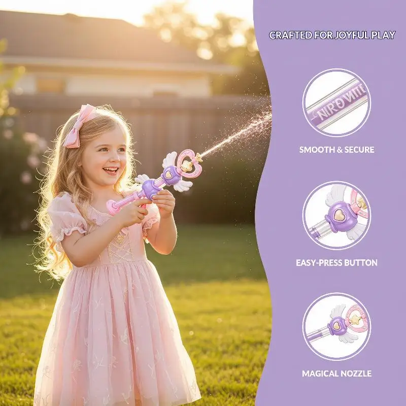 Magic Fairy Wand Water Gun Safe Material Sparkling Summer Water Toy for Kids Adults Backyard Pool Party Gift
Magic Fairy Wand Water Gun Safe Material Sparkling Summer Water Toy for Kids Adults Backyard Pool Party Gift