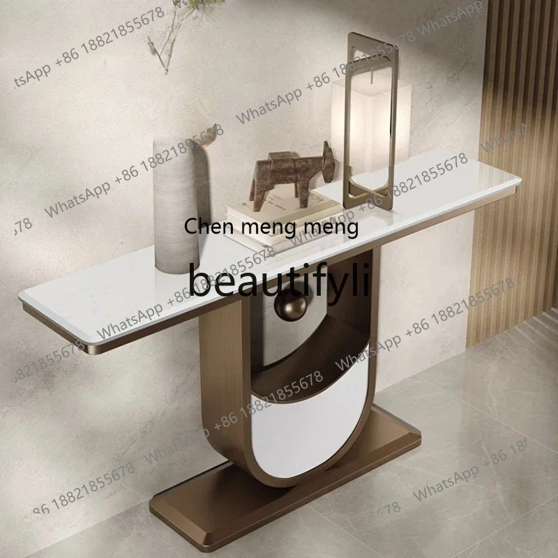 D178 Italian simple luxury jade spar, modern simple entrance table against the wall, entrance platform
D178 Italian simple luxury jade spar, modern simple entrance table against the wall, entrance platform