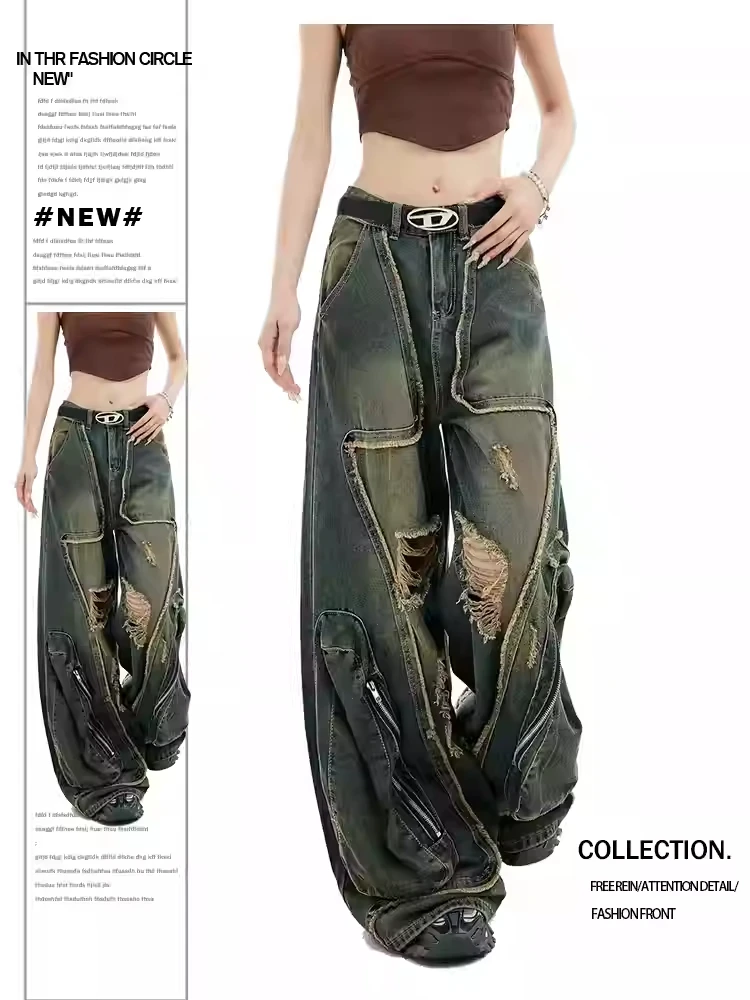 Women Hole Goblin Core Baggy Jean Harajuku Grunge Japanese Y2K Damage Denim Pants 2000s Streetwear Tomboy Dark Academia Abi
Women Hole Goblin Core Baggy Jean Harajuku Grunge Japanese Y2K Damage Denim Pants 2000s Streetwear Tomboy Dark Academia Abi