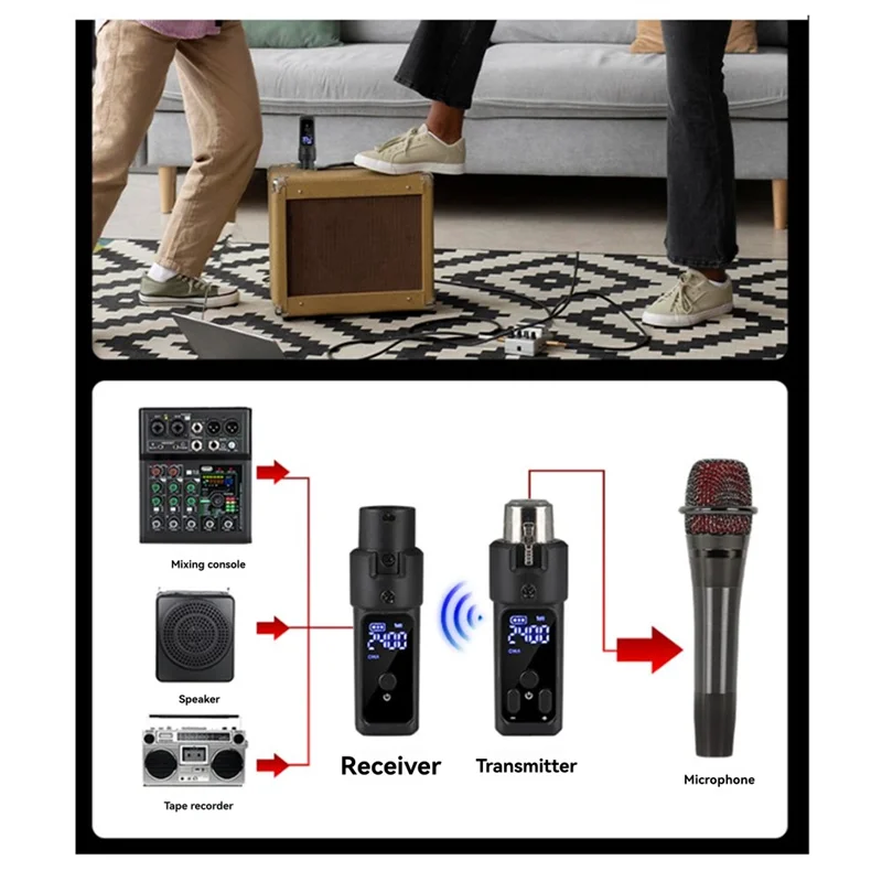 A37Q-Moving Coil Adapter System Wireless Microphone Transmitter Receiver For Dynamic Microphone Guitar Audio Mixer PA System
A37Q-Moving Coil Adapter System Wireless Microphone Transmitter Receiver For Dynamic Microphone Guitar Audio Mixer PA System