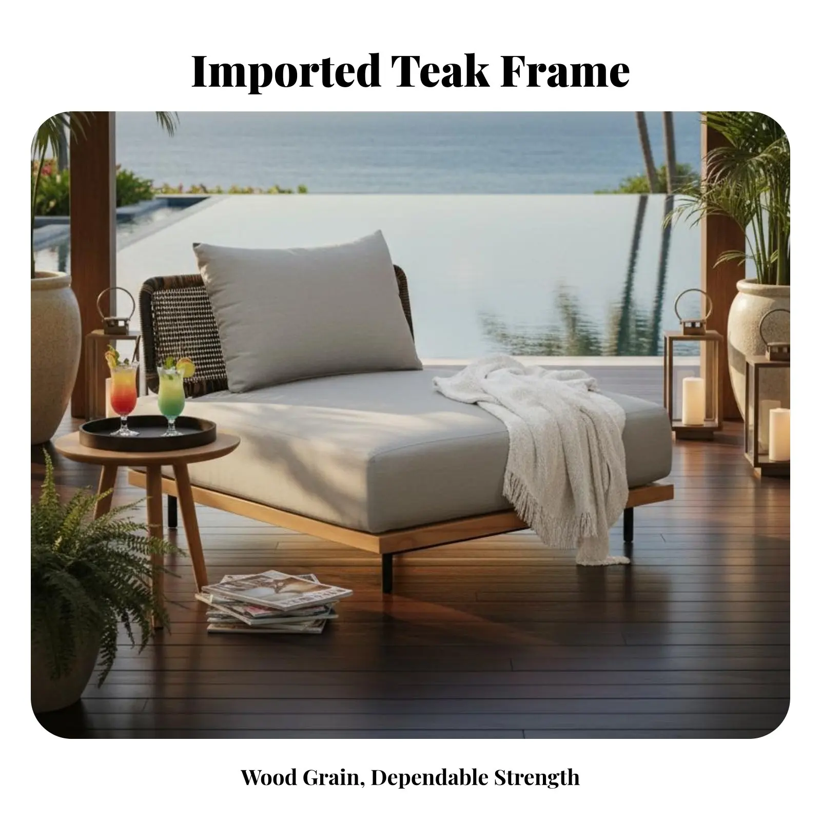 4 Pieces 4-Piece Wooden Patio Group Flexible Combination Exteriordoor Furnishing Thick Soft Paddings Modern Design
4 Pieces 4-Piece Wooden Patio Group Flexible Combination Exteriordoor Furnishing Thick Soft Paddings Modern Design