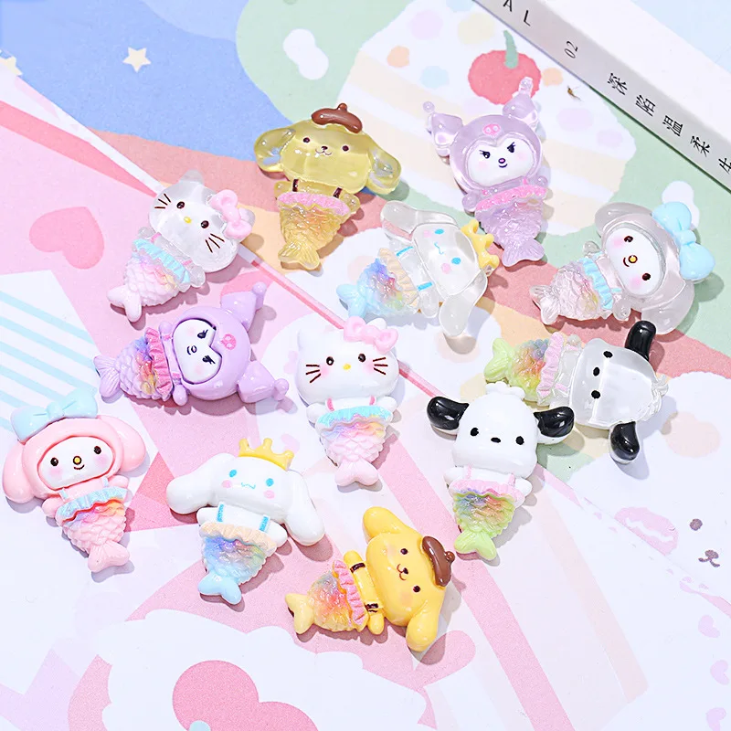 10 pcs new mini kawaii cartoon Sanrio mermaid series resin scrapbook DIY children's gift hairpin accessories Kuromi Cinnamoroll
10 pcs new mini kawaii cartoon Sanrio mermaid series resin scrapbook DIY children's gift hairpin accessories Kuromi Cinnamoroll
