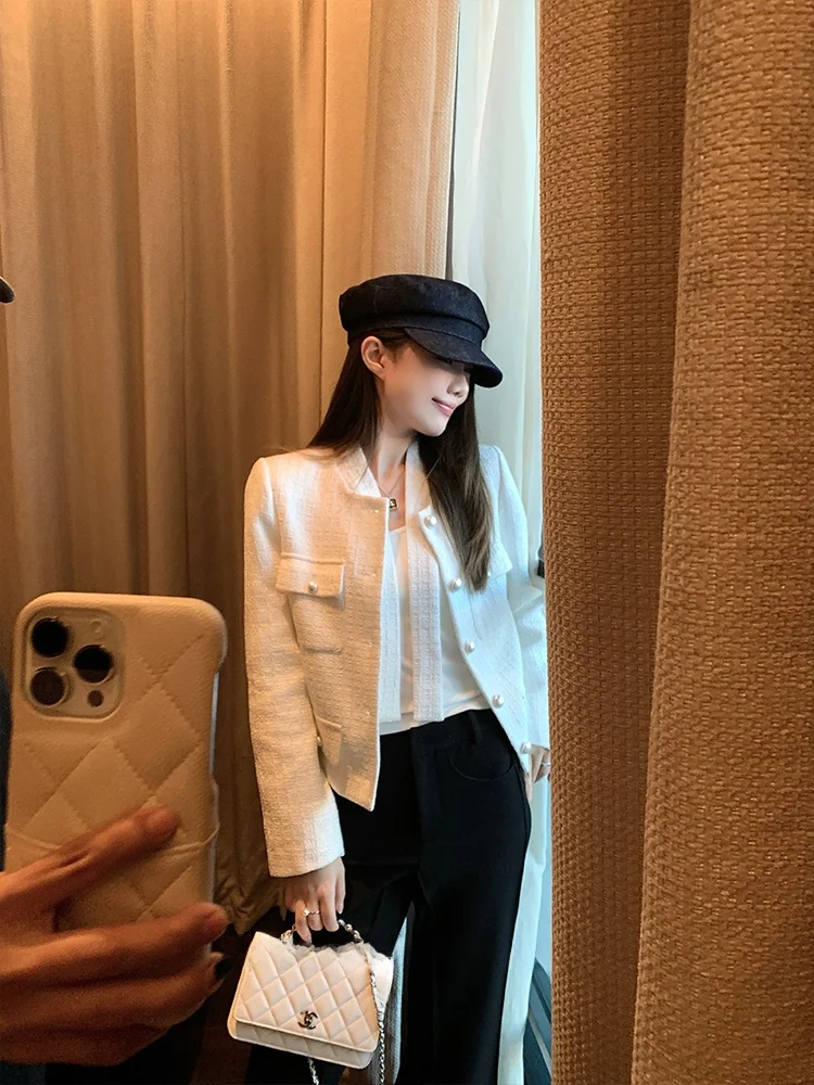 Heydle Heavyweight Pearl Button Ele White awl Collar Women's Jaet Sparkling Galaxy Series Spring Autumn Faion Outer...
Heydle Heavyweight Pearl Button Ele White awl Collar Women's Jaet Sparkling Galaxy Series Spring Autumn Faion Outer...