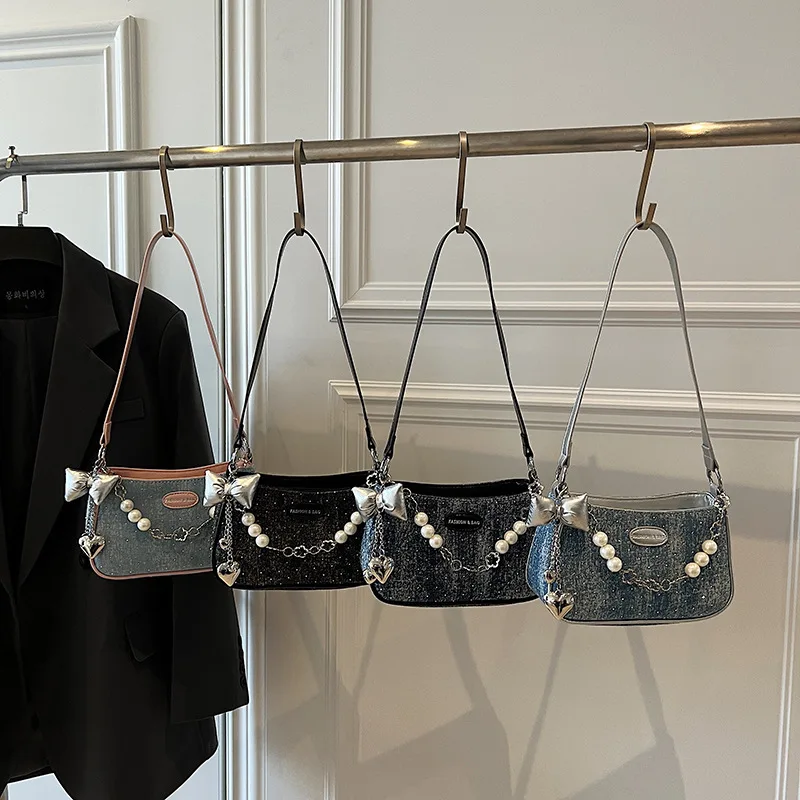 High End Contrasting Color Underarm Bag For Women 2026 New Korean Version Casual Versatile Denim Single Shoulder Crossbody Bag
High End Contrasting Color Underarm Bag For Women 2026 New Korean Version Casual Versatile Denim Single Shoulder Crossbody Bag