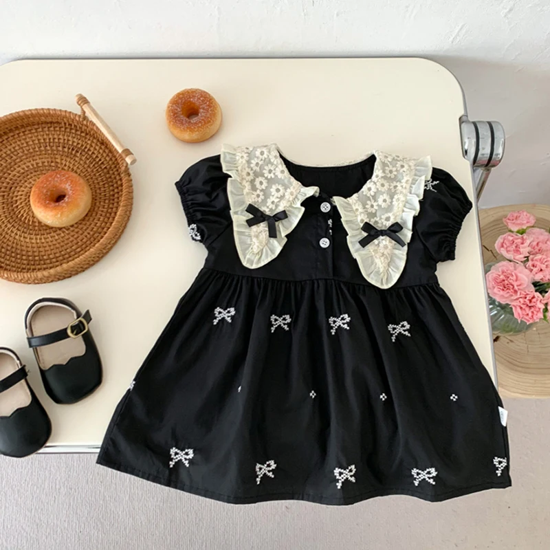 1-6Yrs Girls Princess Dress Short Sleeved Girls Clothing Summer Bow Embroidery Bow Casual Dresses Sweet and Cute Kids Clothes
1-6Yrs Girls Princess Dress Short Sleeved Girls Clothing Summer Bow Embroidery Bow Casual Dresses Sweet and Cute Kids Clothes