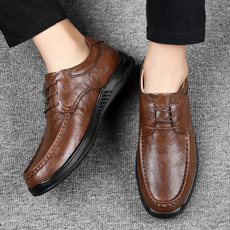 Brand Men Casual Shoes Breathable Leather Loafers Business Office Shoes Men Driving Moccasins Comfortable Lace Up Leather Shoes
Brand Men Casual Shoes Breathable Leather Loafers Business Office Shoes Men Driving Moccasins Comfortable Lace Up Leather Shoes