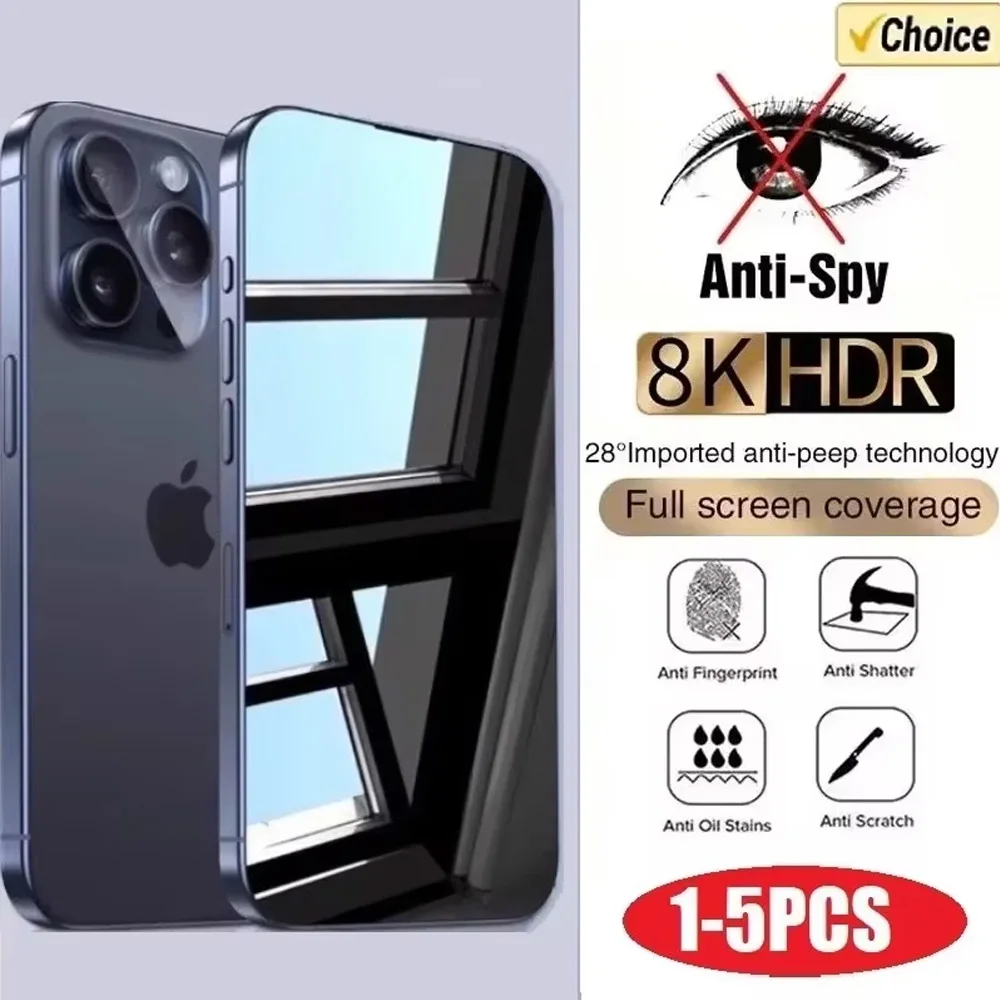 5PCS For iPhone 16 17 15 14 pro iphone 15 pro max For iphone14 13 12 11 pro max anti spy screen protector privacy tempered glass
5PCS For iPhone 16 17 15 14 pro iphone 15 pro max For iphone14 13 12 11 pro max anti spy screen protector privacy tempered glass