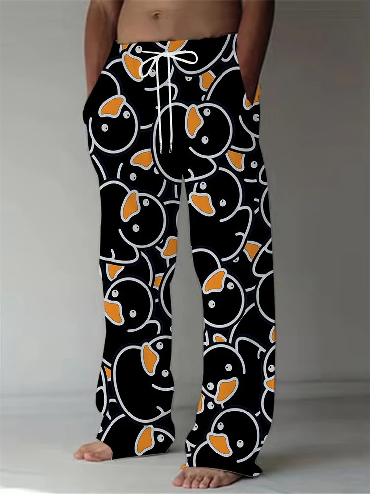 Летние мужские повседневные брюки, забавные черные пляжные брюки с принтом утки, мужские повседневные брюки больших размеров, свободная дышащая модная мужская одежда
Летние мужские повседневные брюки, забавные черные пляжные брюки с принтом утки, мужские повседневные брюки больших размеров, свободная дышащая модная мужская одежда