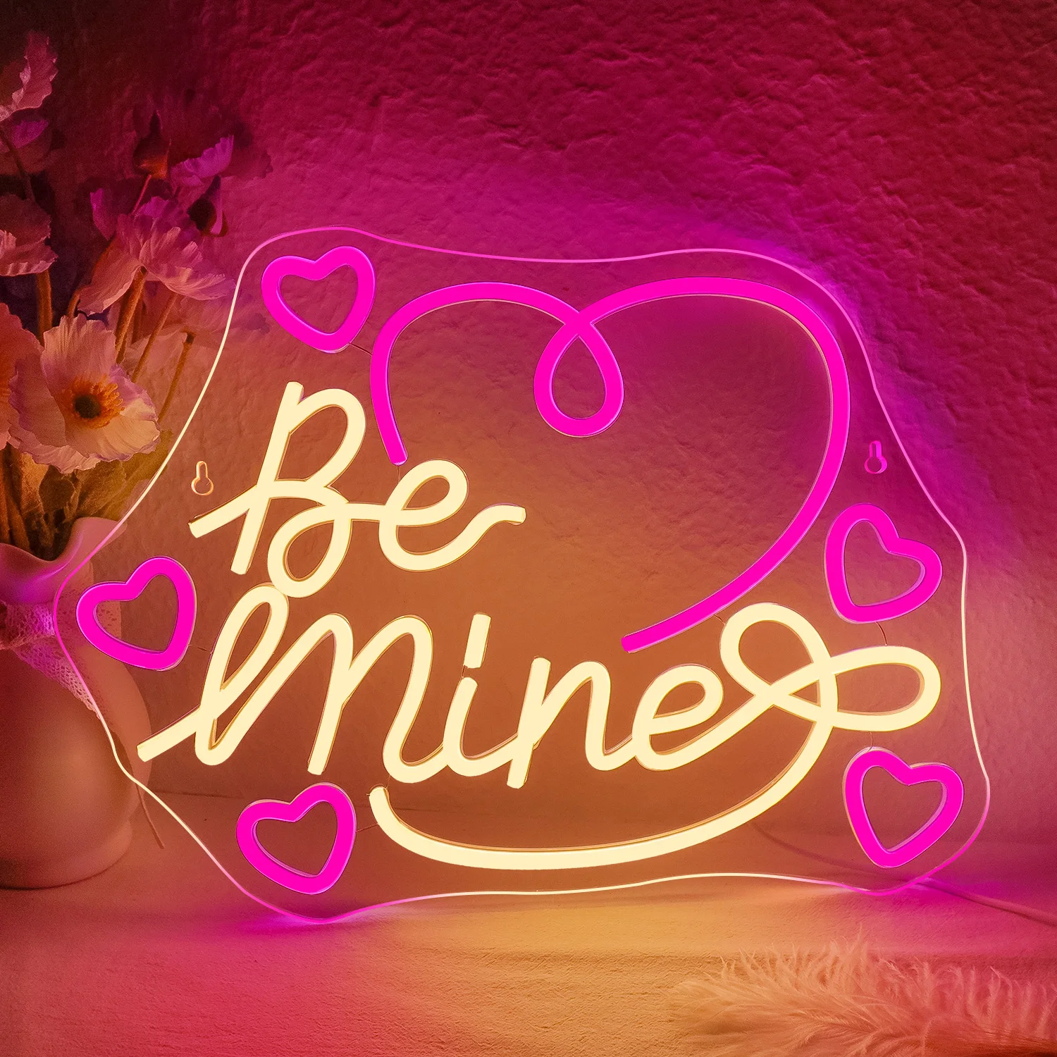 Be Mine Неоновая вывеска с теплыми и розовыми сердечками Светодиодный неоновый свет для декора стен с регулируемой яркостью USB Неоновый свет для кофейни, бара, свадьбы, вечеринки
Be Mine Неоновая вывеска с теплыми и розовыми сердечками Светодиодный неоновый свет для декора стен с регулируемой яркостью USB Неоновый свет для кофейни, бара, свадьбы, вечеринки