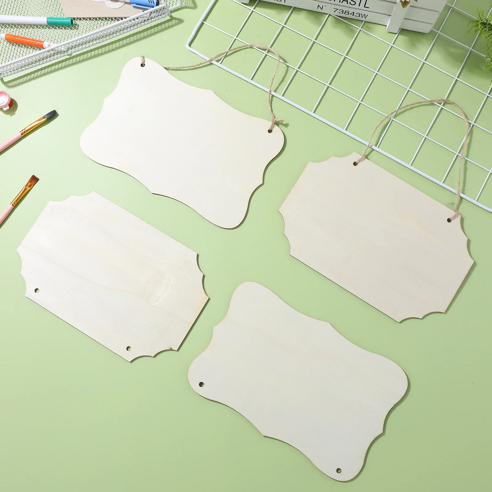 4Pcs Blank Wooden Hanging Signs Decorative Wood Plaques Unfinished Door Signs for Home Decor Crafts Blank Wood Sign
4Pcs Blank Wooden Hanging Signs Decorative Wood Plaques Unfinished Door Signs for Home Decor Crafts Blank Wood Sign