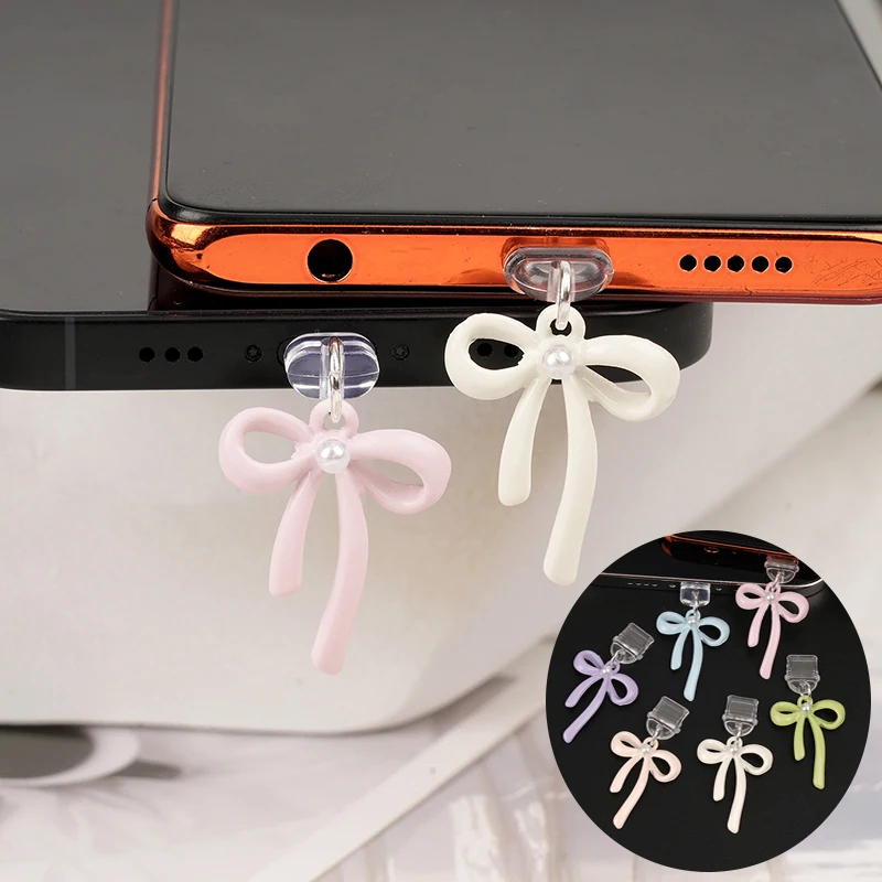 1pc Phone Dust Plug Pendant For Type-c Port Fashion Cute Bow Mobile Phone Dust Plug Charging Port Protector Anti-dust Plug Cover
1pc Phone Dust Plug Pendant For Type-c Port Fashion Cute Bow Mobile Phone Dust Plug Charging Port Protector Anti-dust Plug Cover