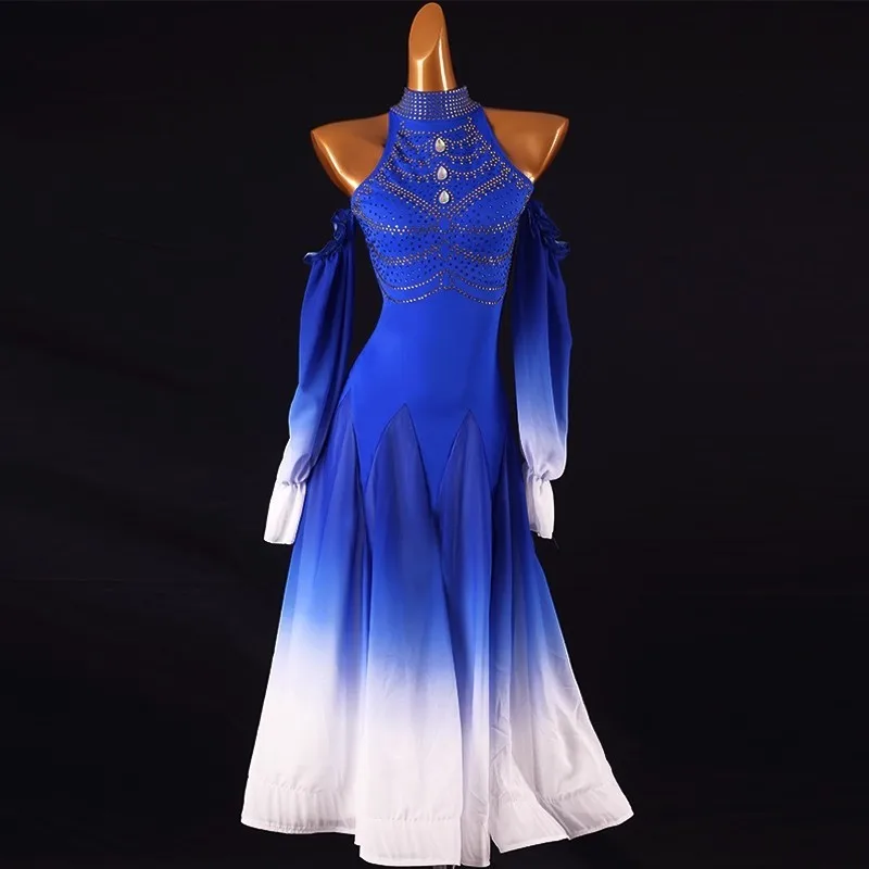 Gradient Hemline Modern Dance Dress New Ballroom Dance High-end Dress Big Swing Waltz Performance Costume New Q377
Gradient Hemline Modern Dance Dress New Ballroom Dance High-end Dress Big Swing Waltz Performance Costume New Q377
