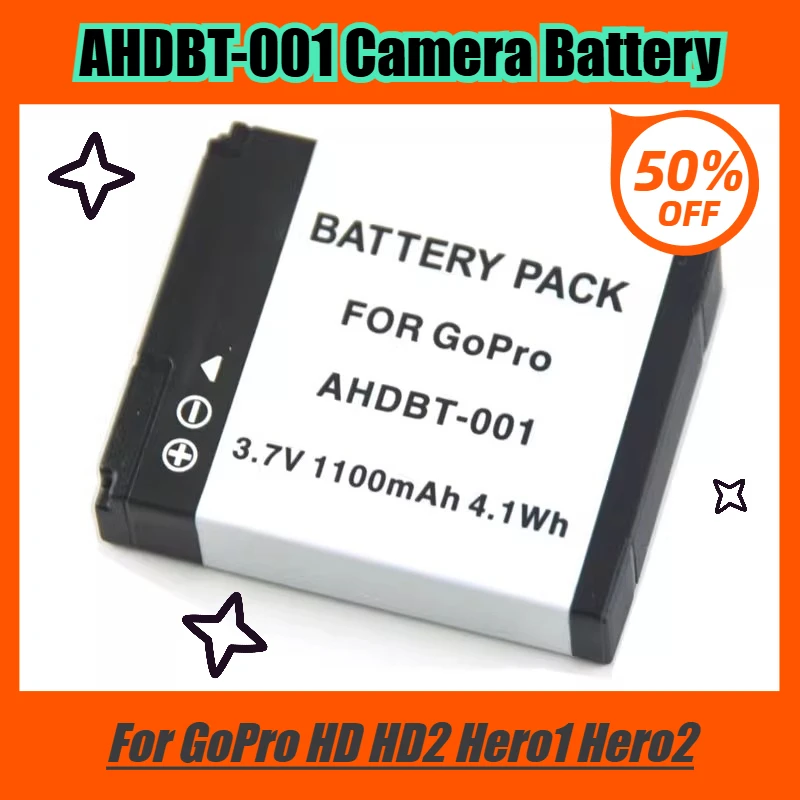 3.7V 1100mAh AHDBT-001 Camera Battery,for GoPro HD HD2 Hero1 Hero2
3.7V 1100mAh AHDBT-001 Camera Battery,for GoPro HD HD2 Hero1 Hero2