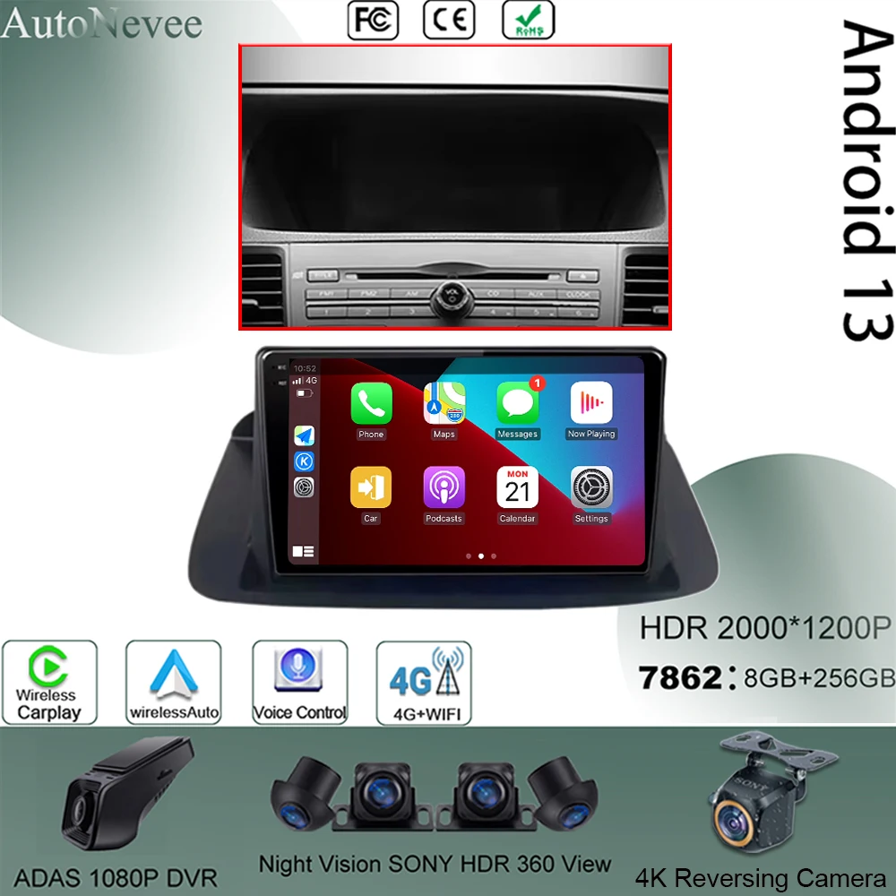 Car Radio Carplay For Honda Accord 8 Spirior 2008 - 2013 Navigation GPS Android Auto Stereo Multimedia Player Video No 2din DVD
Car Radio Carplay For Honda Accord 8 Spirior 2008 - 2013 Navigation GPS Android Auto Stereo Multimedia Player Video No 2din DVD
