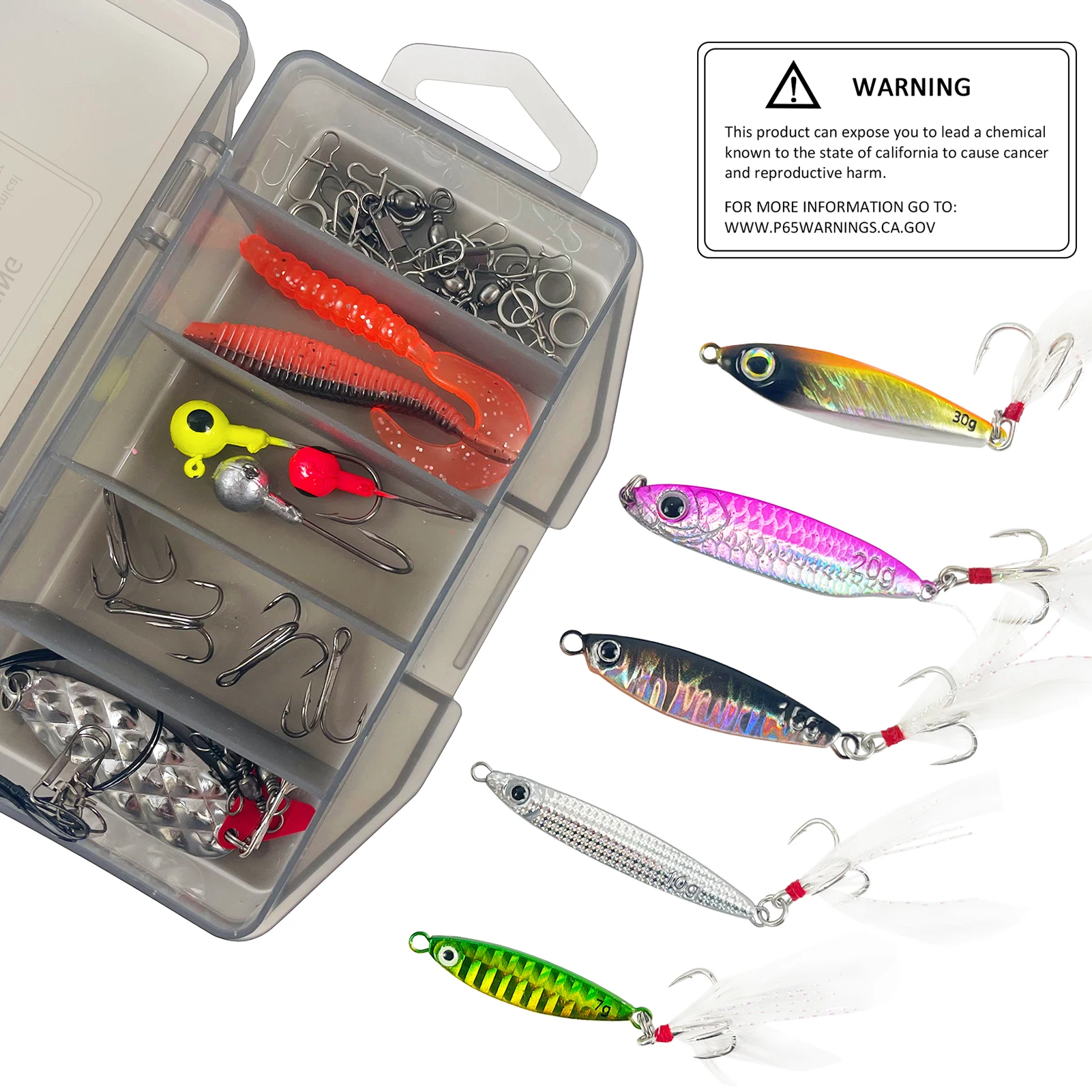 FREE FISHER Mixed Sea Fishing Jig Lures Kit,44pcs/Lot Sinking Micro Jigging Baits,Vertical Casting Artificial Lures Spoon Hooks
FREE FISHER Mixed Sea Fishing Jig Lures Kit,44pcs/Lot Sinking Micro Jigging Baits,Vertical Casting Artificial Lures Spoon Hooks