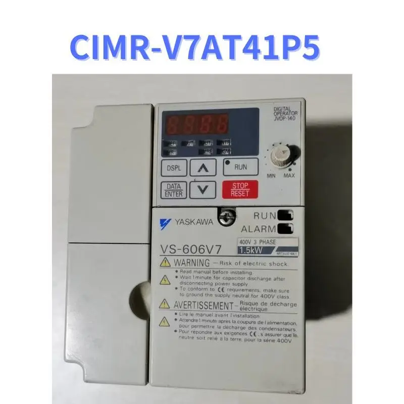 CIMR-V7AT41P5 Used VS-606V7 series inverter 400V 3PHASE 1.5kW test function ok
CIMR-V7AT41P5 Used VS-606V7 series inverter 400V 3PHASE 1.5kW test function ok