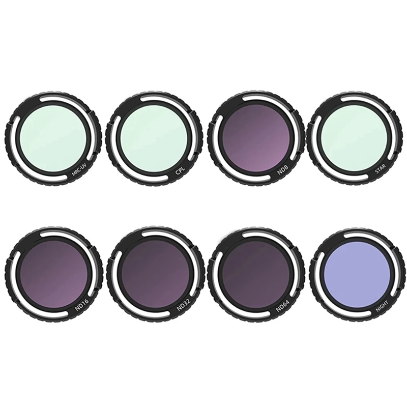 A22R-8PCS UV CPL ND8 ND16 ND32 ND64 Lens Filter Kit For DJI Avata2 Drone ND Filter CPL Polarizer NIGHT STAR Filter
A22R-8PCS UV CPL ND8 ND16 ND32 ND64 Lens Filter Kit For DJI Avata2 Drone ND Filter CPL Polarizer NIGHT STAR Filter