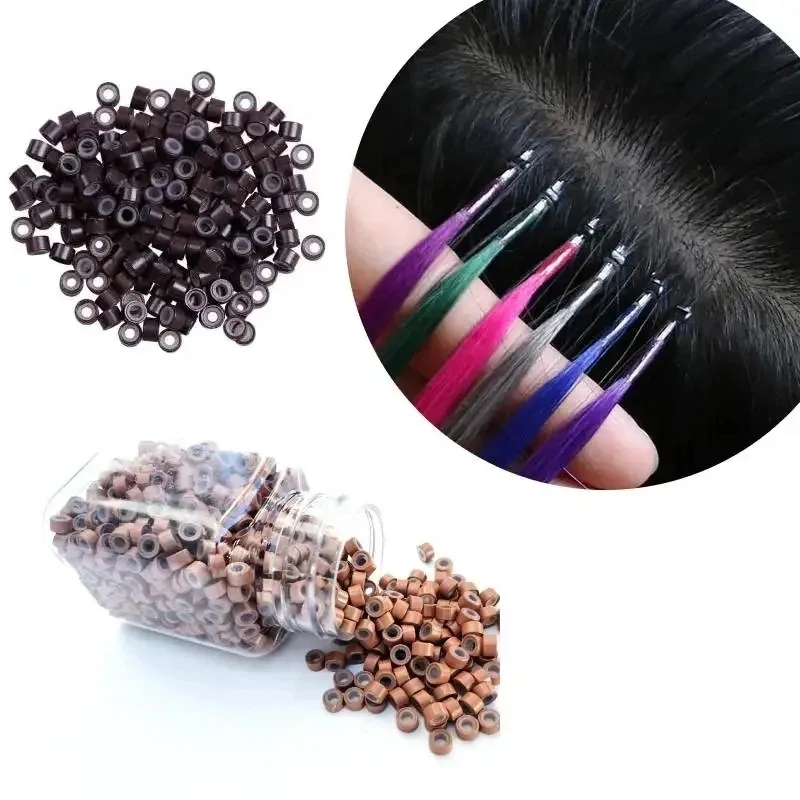 250Pcs 5*3*3mm Hair Extentions Micro Rings Links Beads 5mm Silicone Lined Beads for Human Hair Extensions Tool-Multi-colored
250Pcs 5*3*3mm Hair Extentions Micro Rings Links Beads 5mm Silicone Lined Beads for Human Hair Extensions Tool-Multi-colored