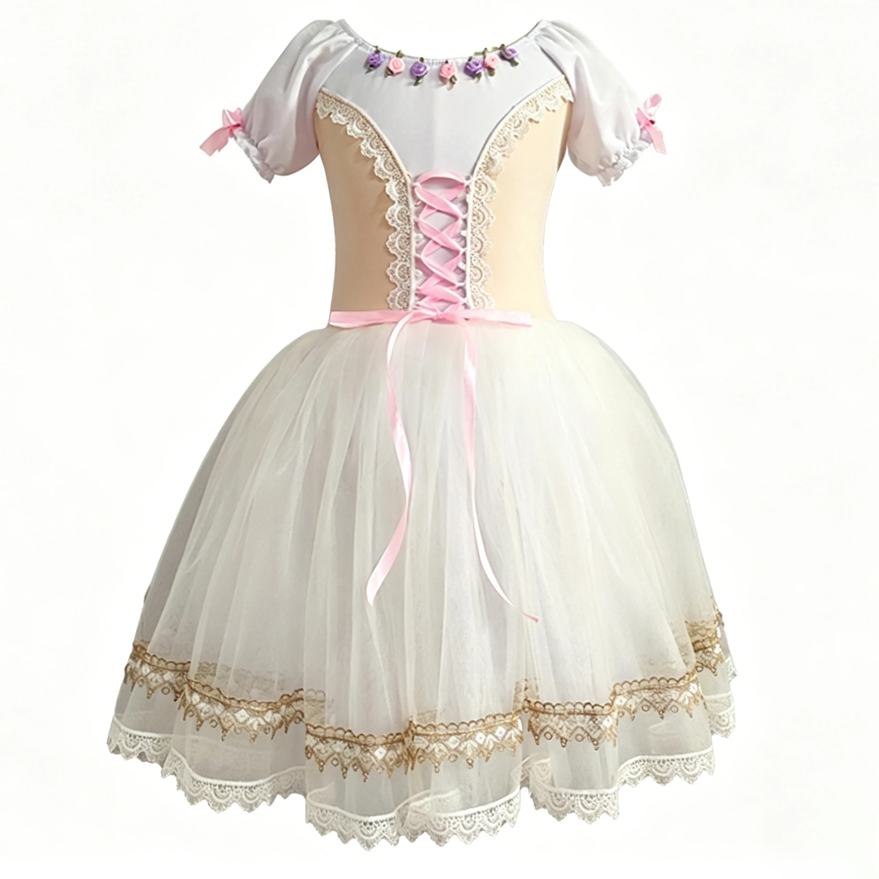 Professional Elegant Ballet Dress Puff Sleeve Flower Gauzy Bowknot Ballerina Party Dress Children Girl Ballet Dance clothes
Professional Elegant Ballet Dress Puff Sleeve Flower Gauzy Bowknot Ballerina Party Dress Children Girl Ballet Dance clothes